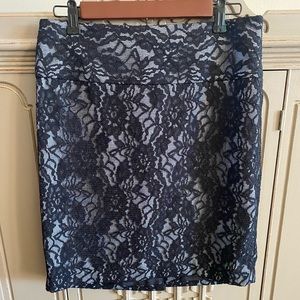 The Limited black lace pencil skirt